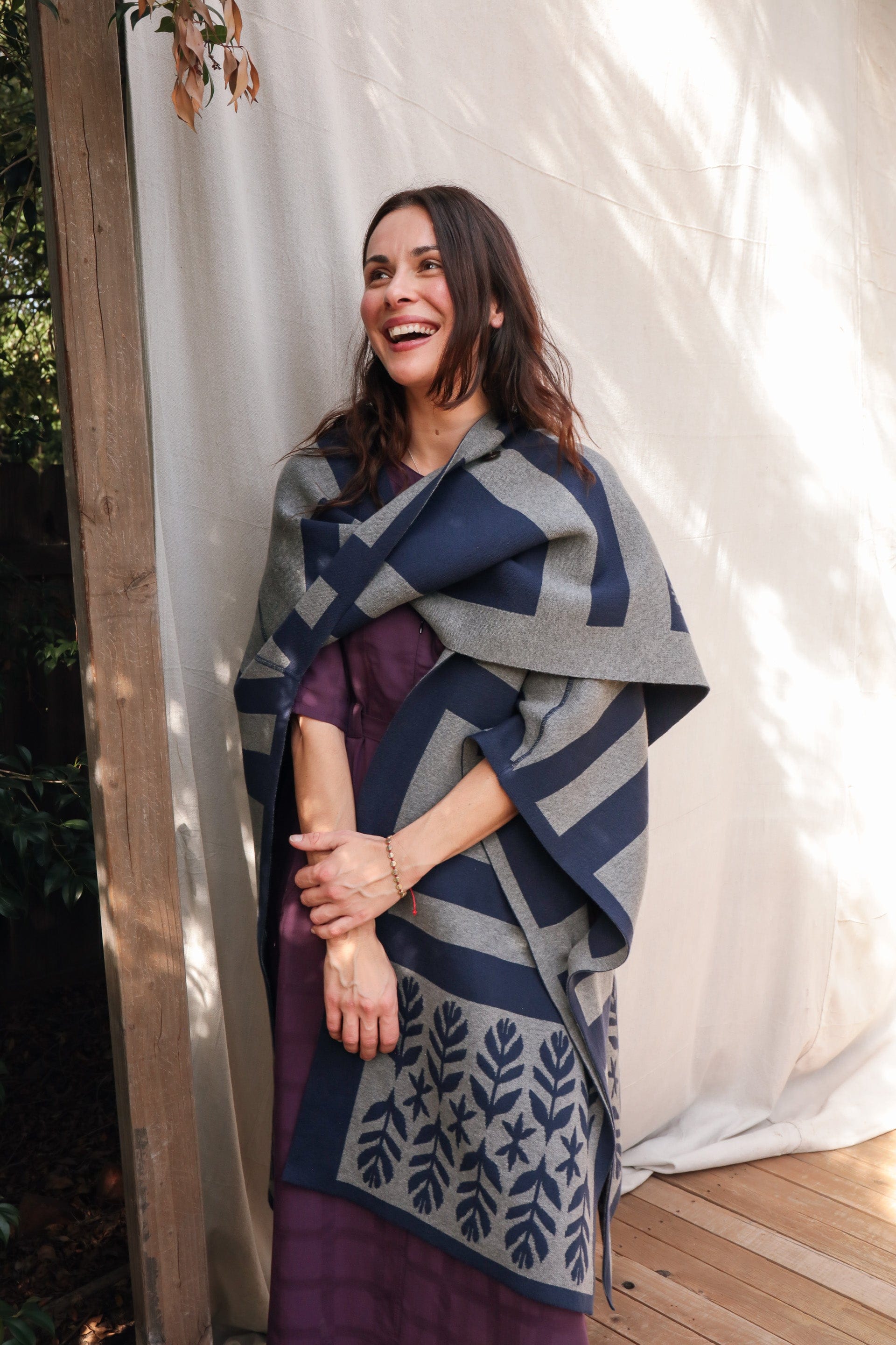 OddBird Saril Wraps *NEW* Limited Edition Sarıl 4-Way Knit - Indigo & Slate