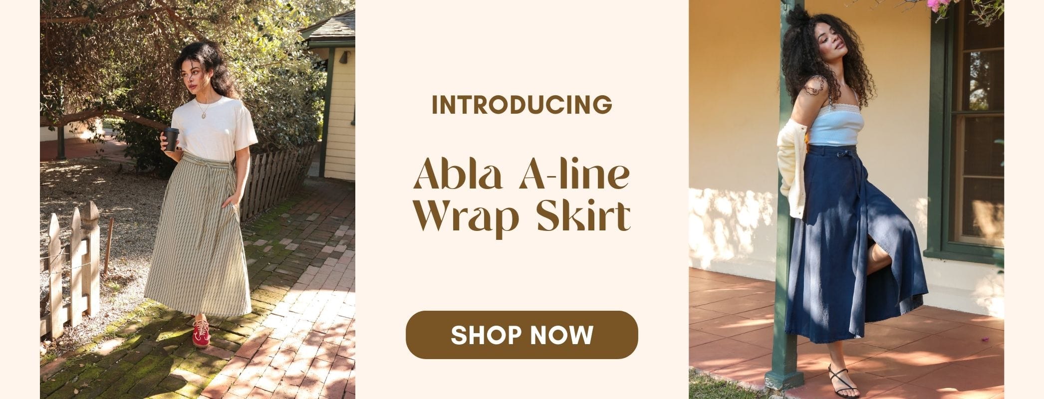Alba A line wrap skirt