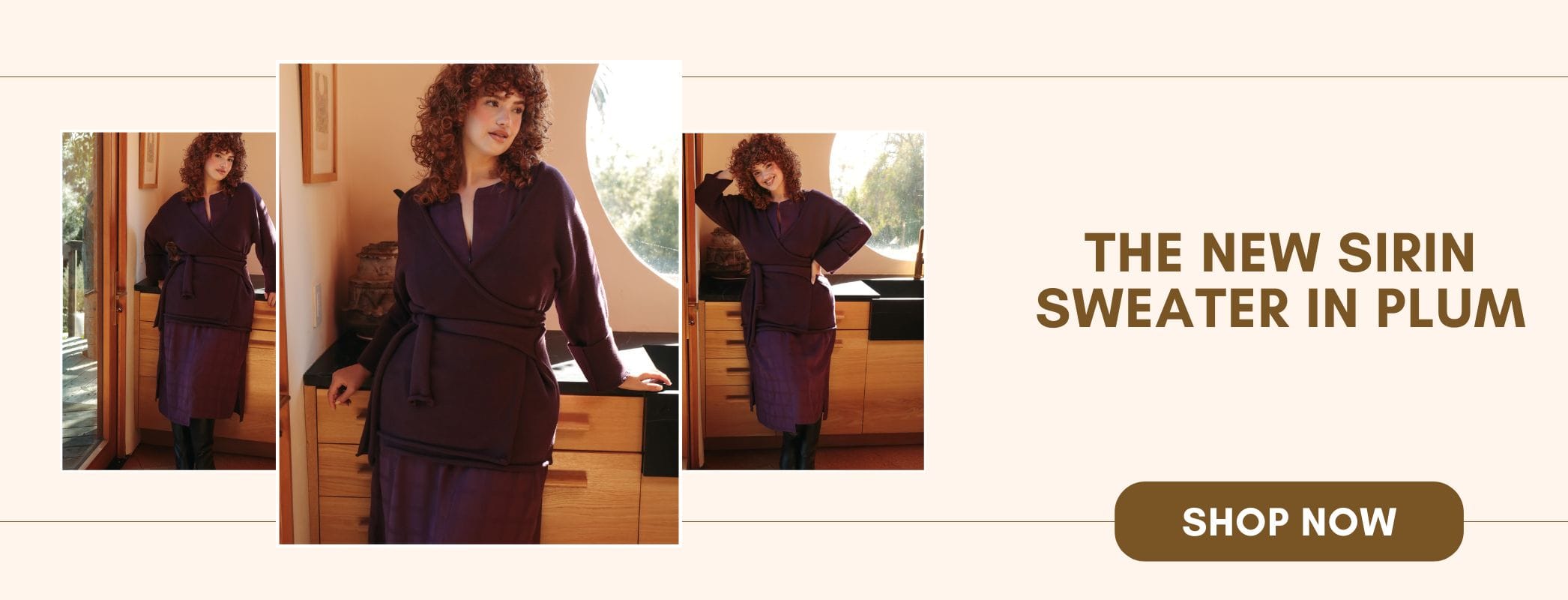 The New Sirin Sweater in Plum Shop Now