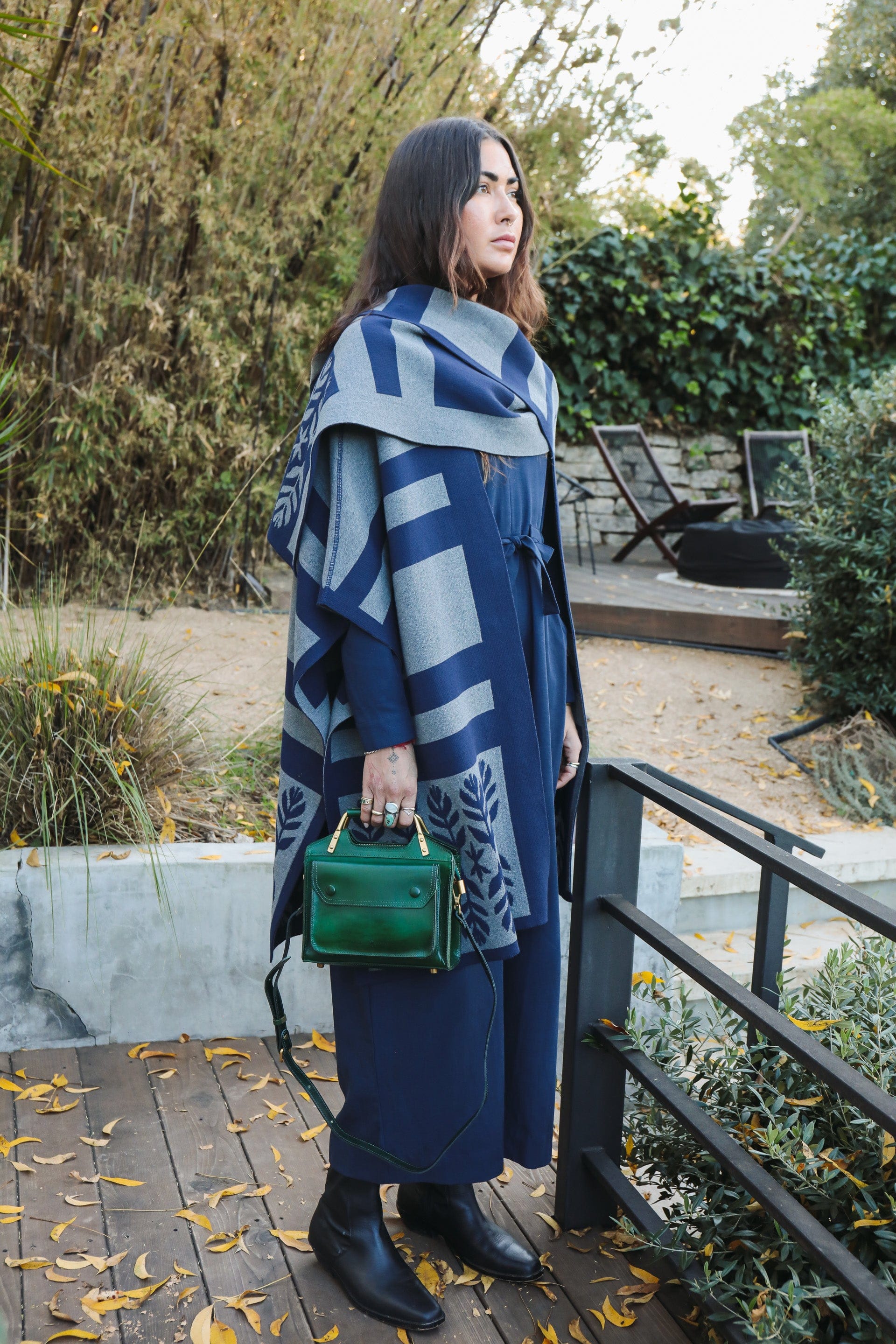 OddBird Saril Wraps *NEW* Limited Edition Sarıl 4-Way Knit - Indigo & Slate