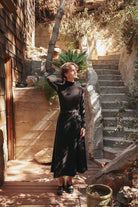 Abla A-Line Wrap Skirt - Jet Black - KLEABLABLKIXSS - OddBird Co.