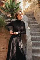 Abla A-Line Wrap Skirt - Jet Black - KLEABLABLKIXSS - OddBird Co.