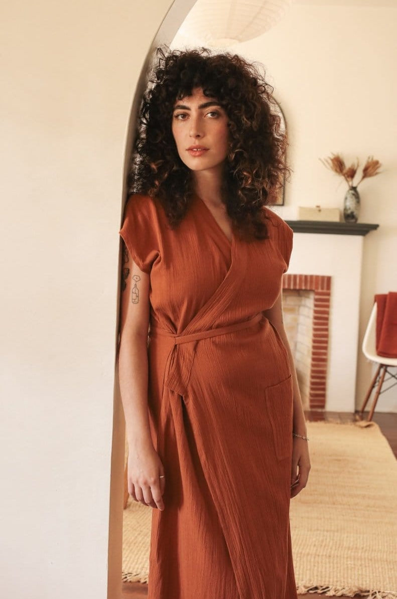 OddBird Loungewear Indigo / XS Aydin Şile House Dress - Limited Edition