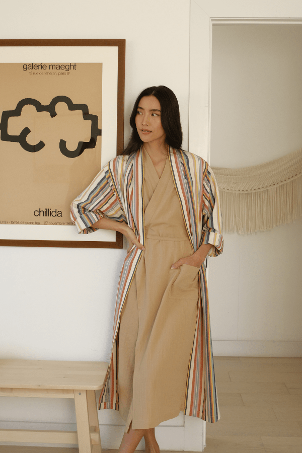 OddBird Loungewear Aydin Şile House Dress - Sand
