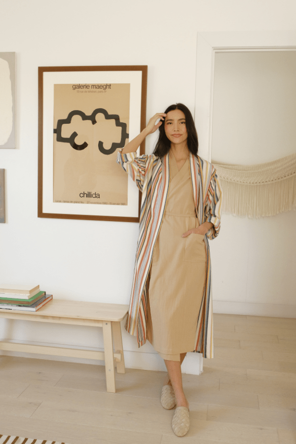 OddBird Loungewear Aydin Şile House Dress - Sand