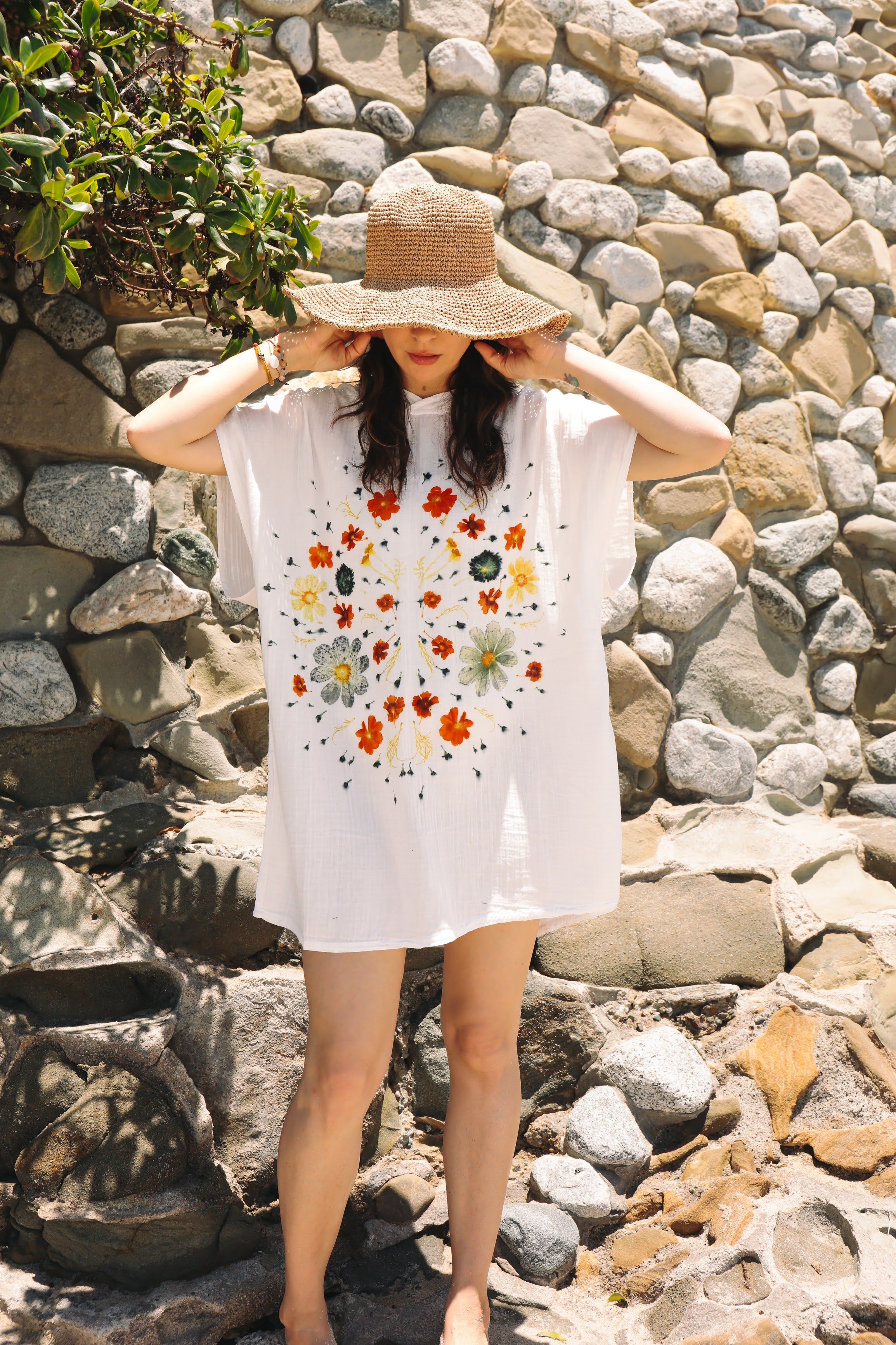 Limited Edition Alabaster Poncho + Eco Printing – OddBird Co. Limited Edition Alabaster Poncho + Eco Printing – OddBird Co.