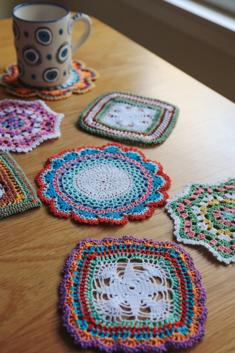 OddBird Crotcheted One-Of-A-Kind Turkish Coasters