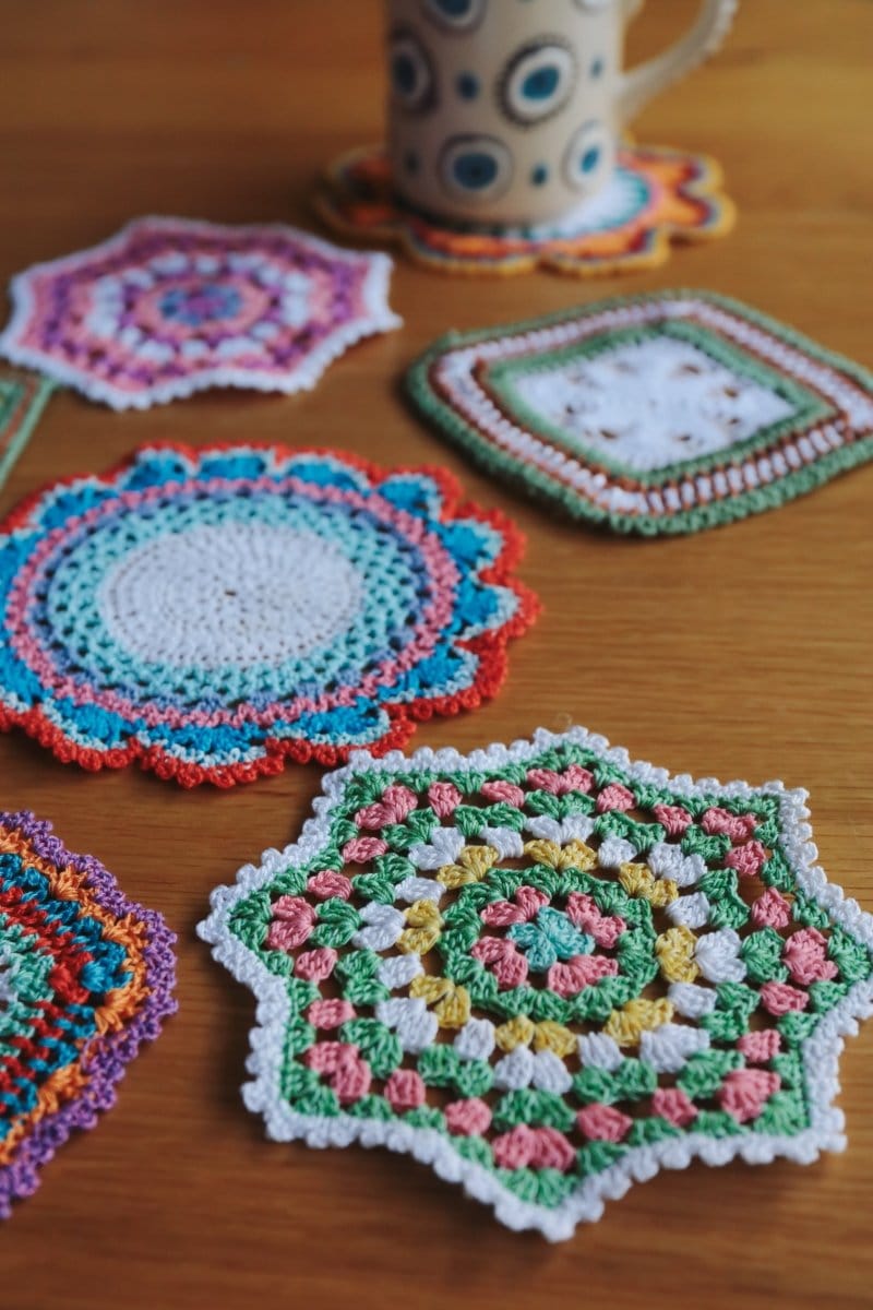 OddBird Crotcheted One-Of-A-Kind Turkish Coasters