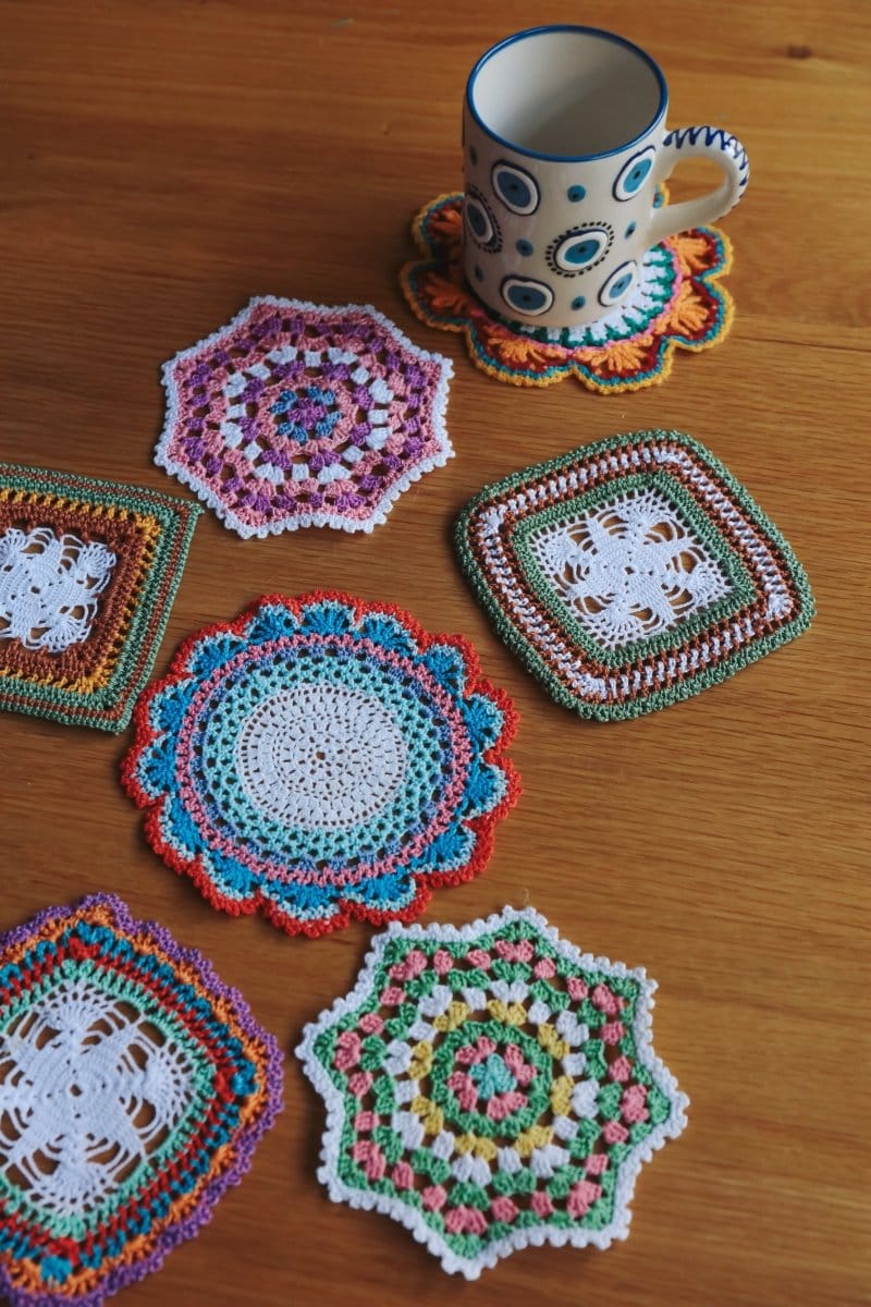 OddBird Crotcheted One-Of-A-Kind Turkish Coasters