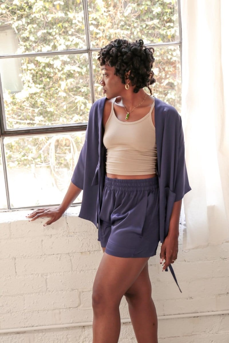 OddBird Loungewear Eco Satin Kardeş Loungewear Shorts - SECONDS/SAMPLE