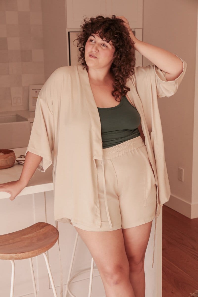 OddBird Loungewear Eco Satin Kardeş Loungewear Shorts - SECONDS/SAMPLE