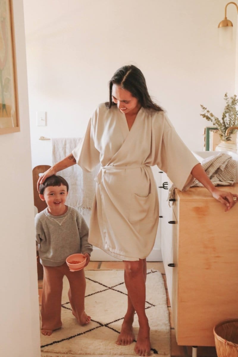 OddBird Loungewear Eco Satin Selin Sleep/Play Dress  - SECONDS/SAMPLE