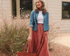 *E.E.L.E* Abla A-Line Wrap Skirt - Canyon Rose - KLEABLACRXSS - OddBird Co.