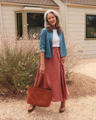 *E.E.L.E* Abla A-Line Wrap Skirt - Canyon Rose - KLEABLACRXSS - OddBird Co.