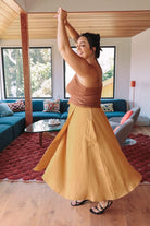 *E.E.L.E* Abla A-Line Wrap Skirt - Marigold -  - OddBird Co.