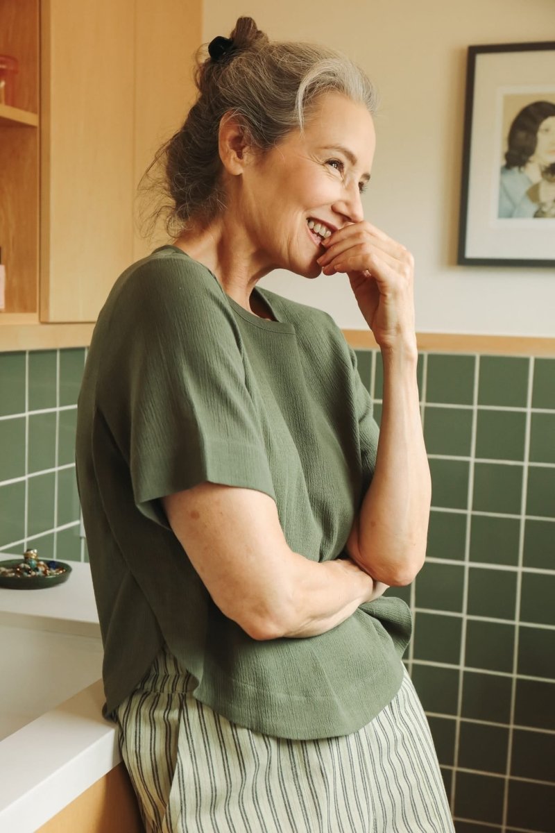 *E.L.L.E* Harika Shirt - Olive - TLEHARIKAOLIVXSS - OddBird Co.