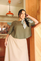 *E.L.L.E* Harika Shirt - Olive - TLEHARIKAOLIVXSS - OddBird Co.