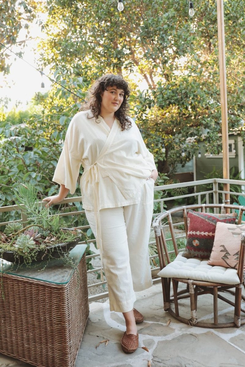 Kardeş Şile Loungewear - Alabaster - XLKTOPEAL1X - OddBird Co.