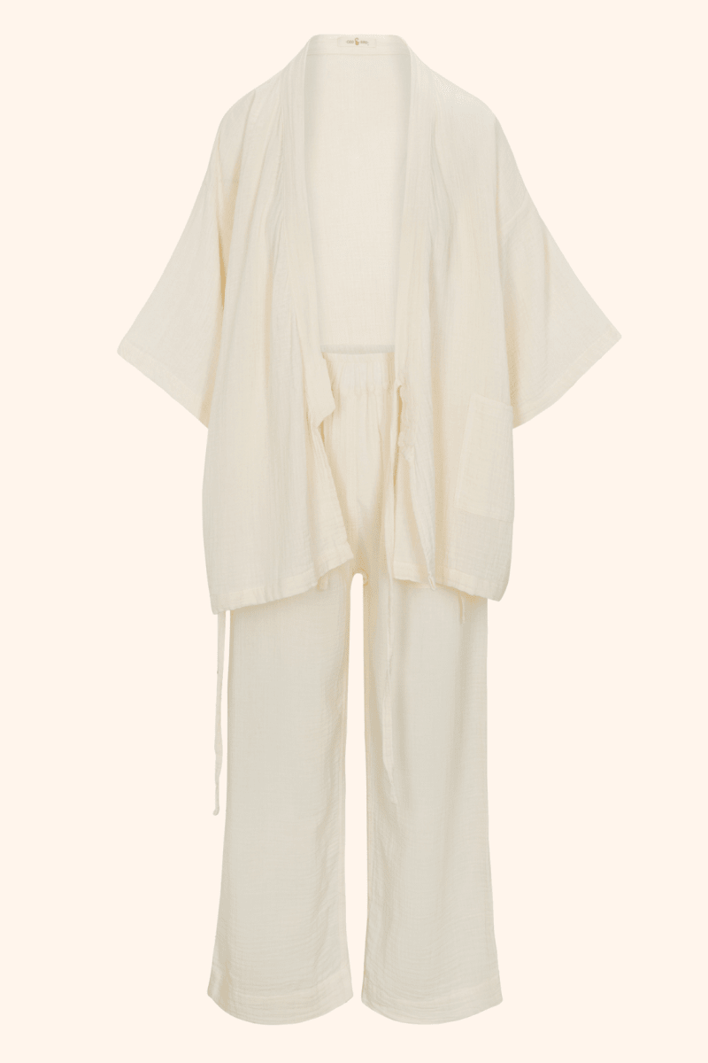Kardeş Şile Loungewear - Alabaster - XLKTOPEAL1X - OddBird Co.