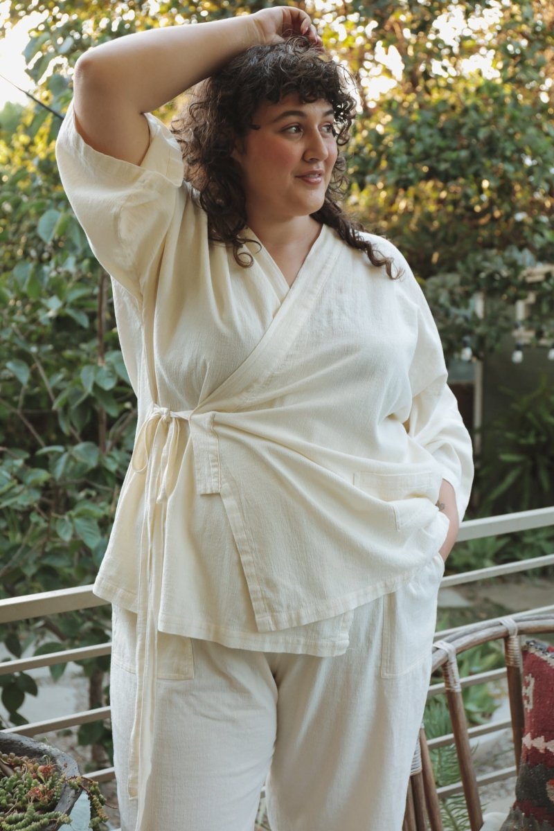 Kardeş Şile Loungewear - Alabaster - XLKTOPEAL1X - OddBird Co.