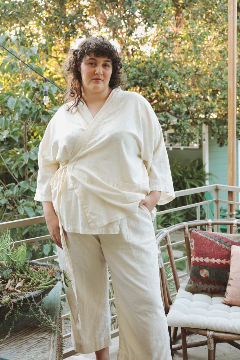 Kardeş Şile Loungewear - Alabaster - XLKTOPEAL1X - OddBird Co.