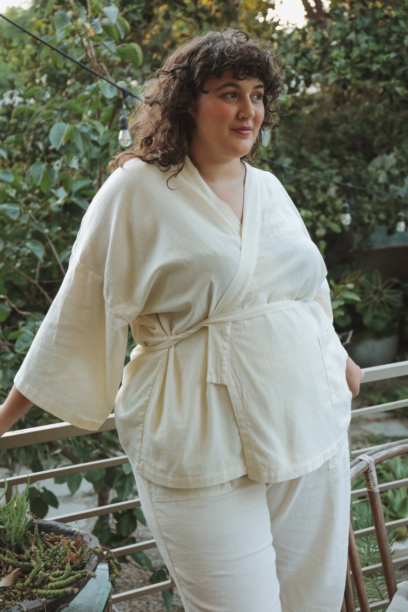 Kardeş Şile Loungewear - Alabaster - XLKTOPEAL1X - OddBird Co.