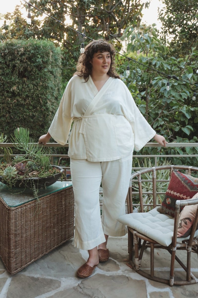 Kardeş Şile Loungewear - Alabaster - XLKTOPEAL1X - OddBird Co.