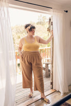 Kardeş Şile Loungewear Separates - Kahve - XLKSTOPK1X - OddBird Co.