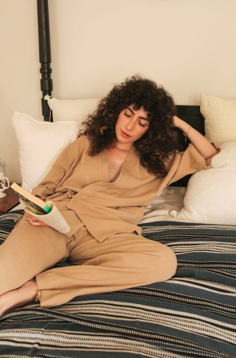 OddBird Loungewear Kardeş Şile Loungewear Separates - Mediterranean Sand