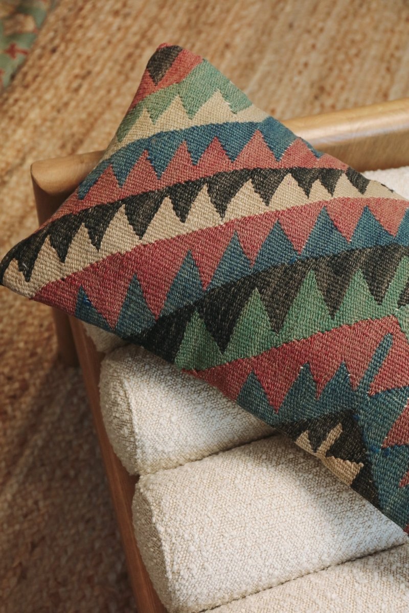 Kilim Lumbar Pillow Bir - PC34 - OddBird Co.
