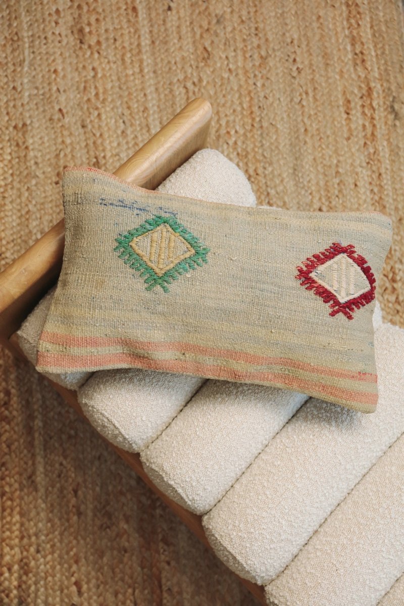 Kilim Lumbar Pillow Dokuz - PC101 - OddBird Co.