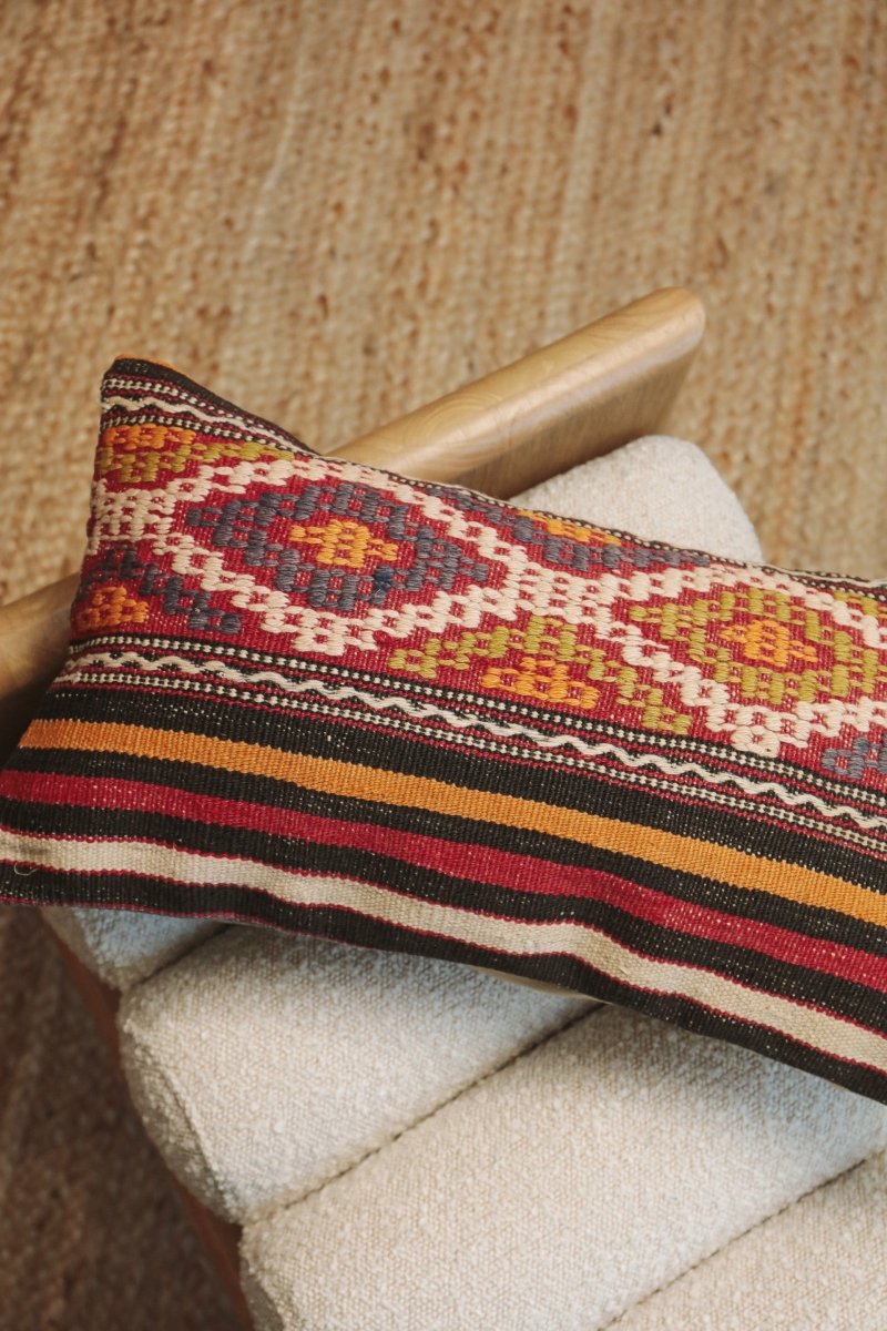 Kilim Lumbar Pillow Dört - PC79 - OddBird Co.