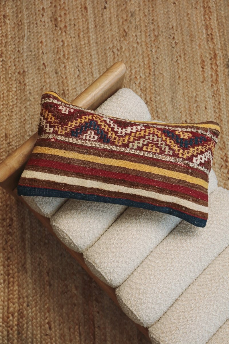 Kilim Lumbar Pillow Iki - PC34 - OddBird Co.