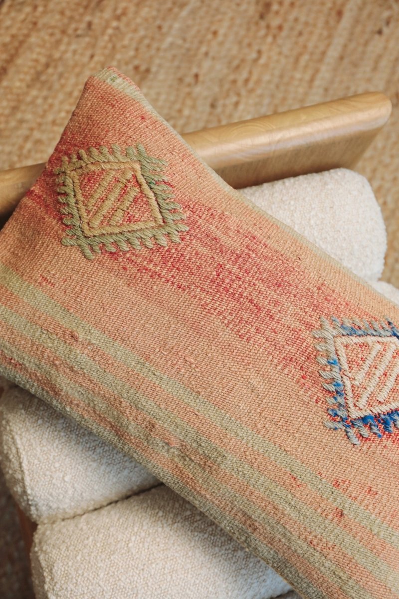 Kilim Lumbar Pillow On Beş - PC101 - OddBird Co.