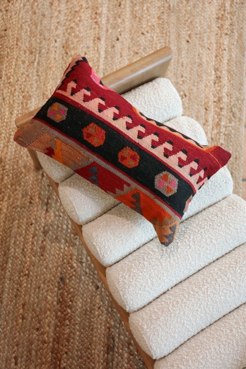 OddBird Pillows Kilim Lumbar Pillow On Bes
