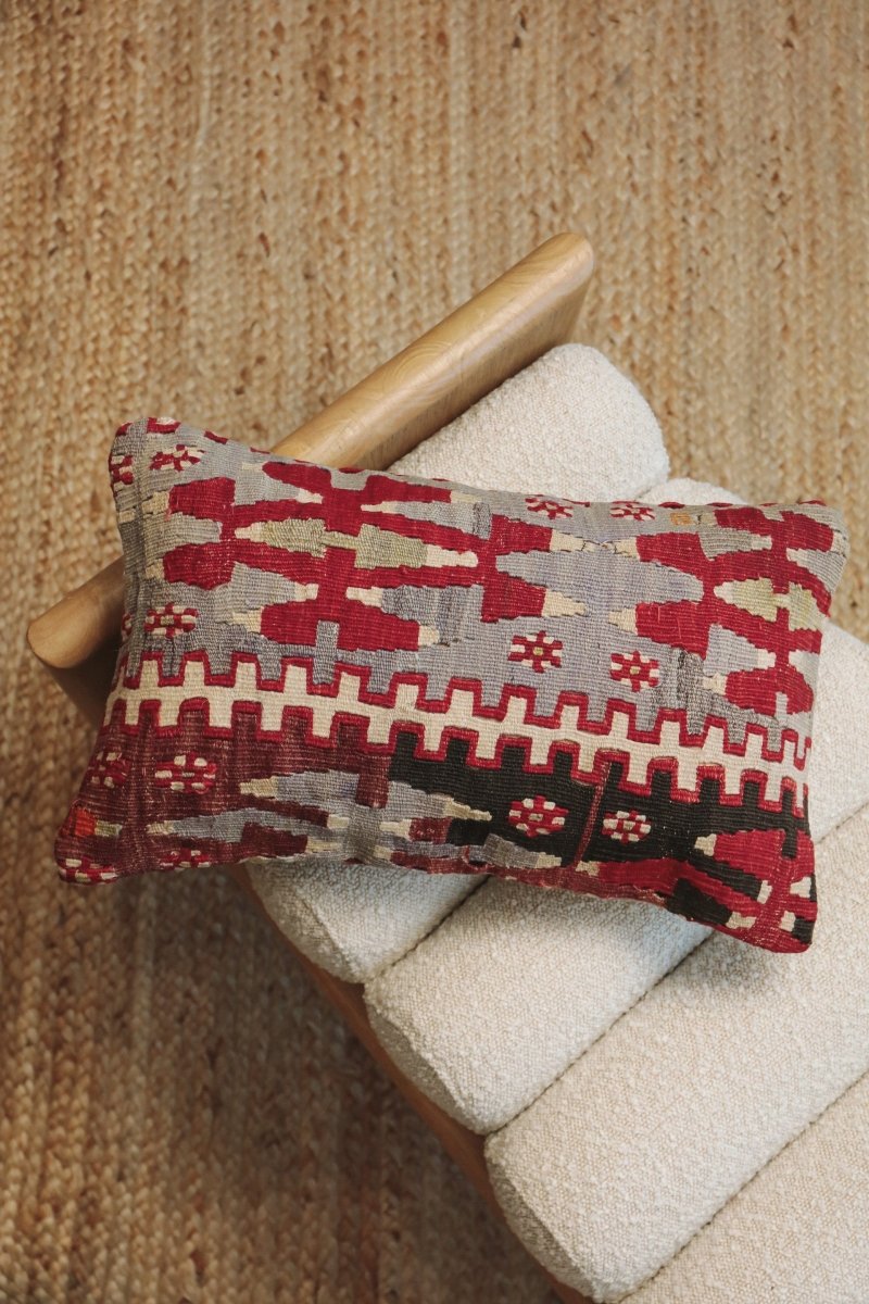 Kilim Lumbar Pillow On Dört - PC111 - OddBird Co.
