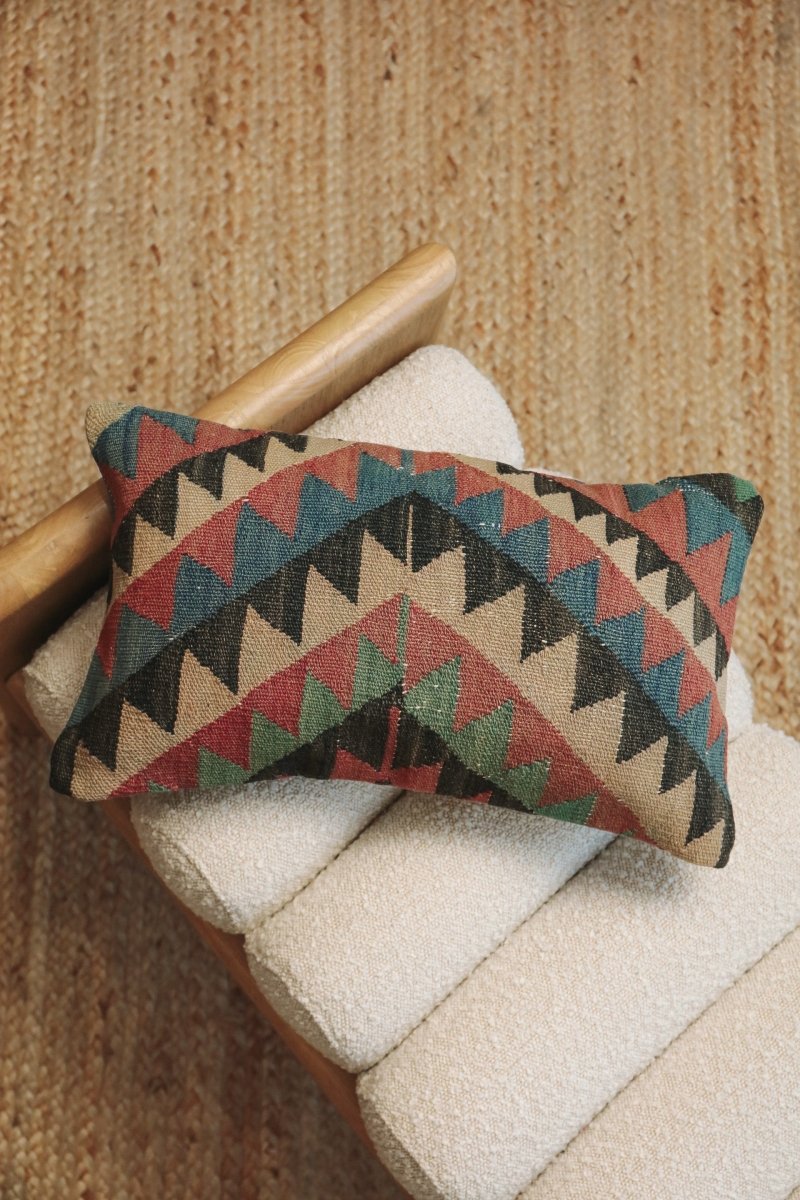 Kilim Lumbar Pillow On Iki - PC34 - OddBird Co.