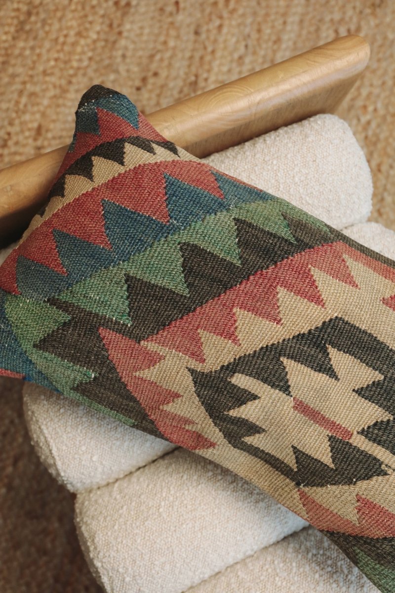 Kilim Lumbar Pillow On Sekiz - PC31 - OddBird Co.