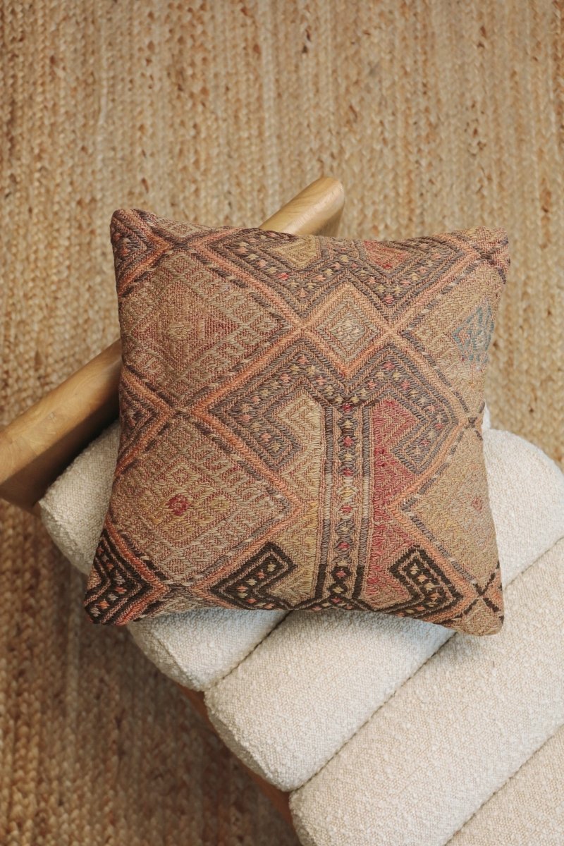 Kilim Square Pillow Beş - PC144 - OddBird Co.