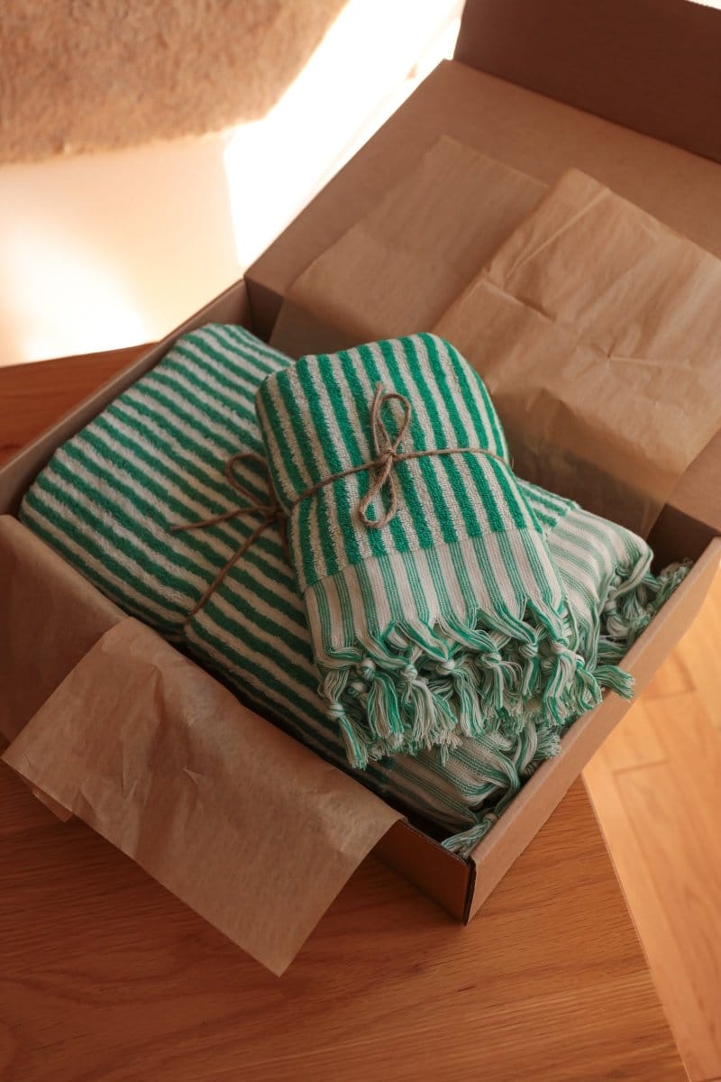 OddBird Towels Limited Edition Çizgi Turkish Terry Towel Collection