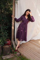 Limited Edition Dilek Dress - Long - Sleeve - DLEDILEKLSPLUMXS - OddBird Co.