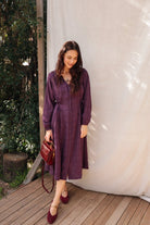 Limited Edition Dilek Dress - Long - Sleeve - DLEDILEKLSPLUMXS - OddBird Co.