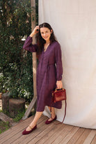 Limited Edition Dilek Dress - Long - Sleeve - DLEDILEKLSPLUMXS - OddBird Co.