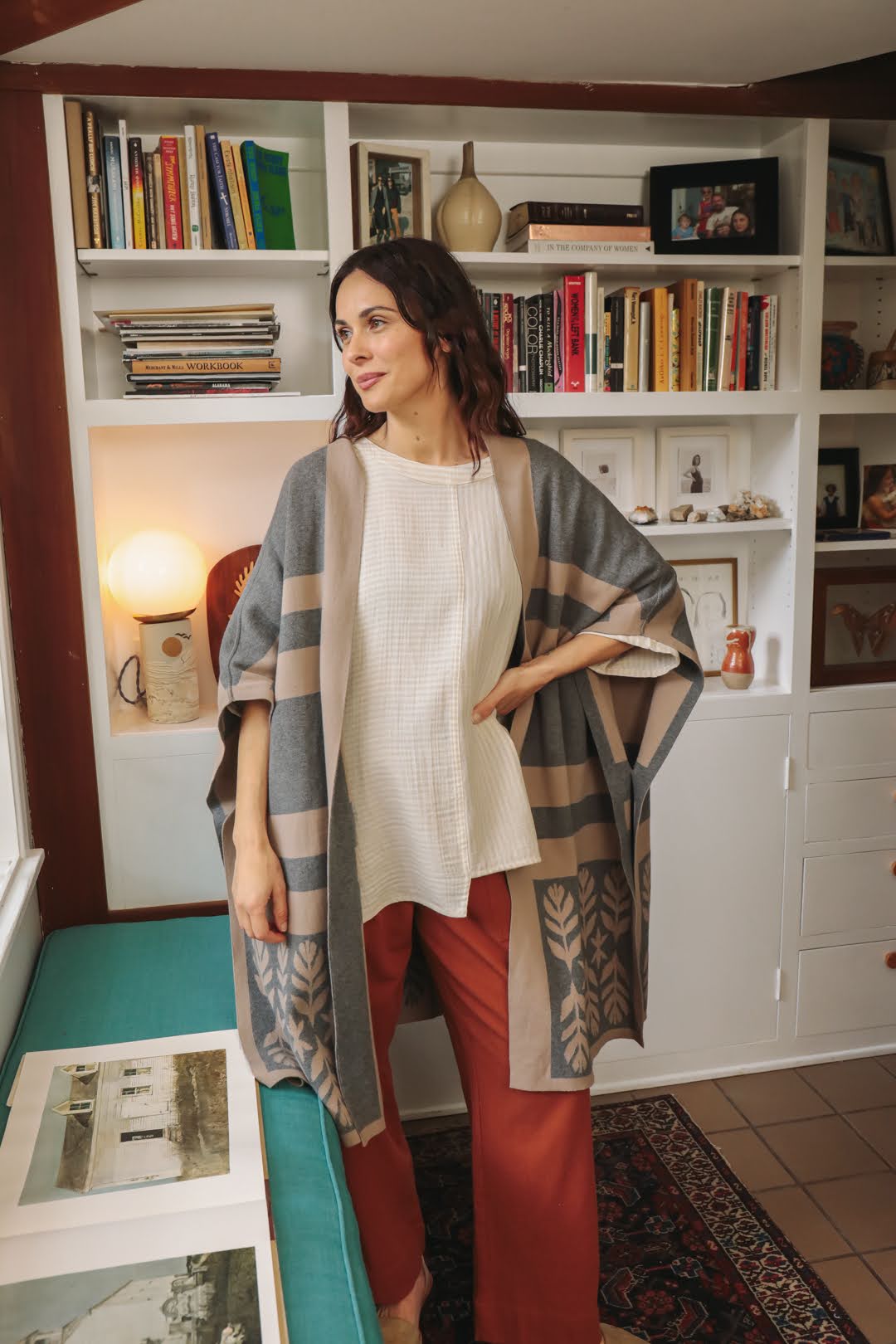 OddBird Loungewear Limited Edition Sarıl 4-Way Knit - Printed Latte - PREORDER