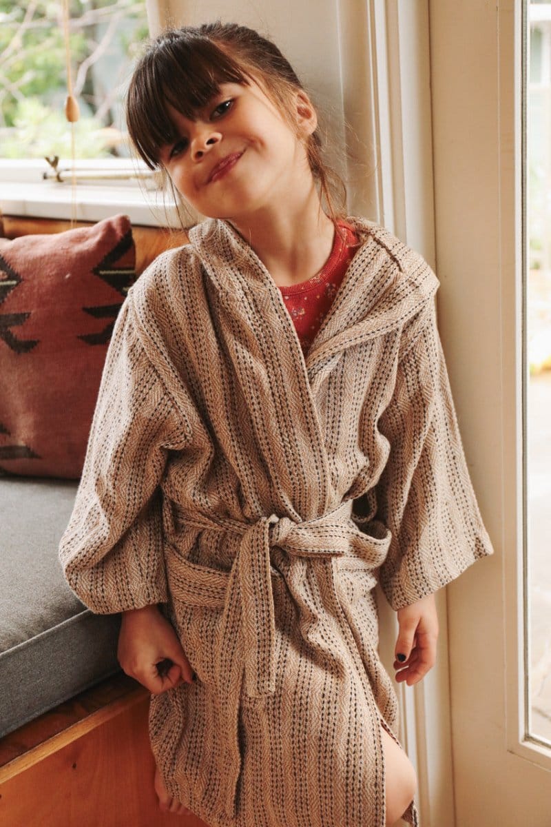 Grey Kids Robe Gelin Kids Robe | Premium Unisex 100% Cotton Handwoven Children's ...