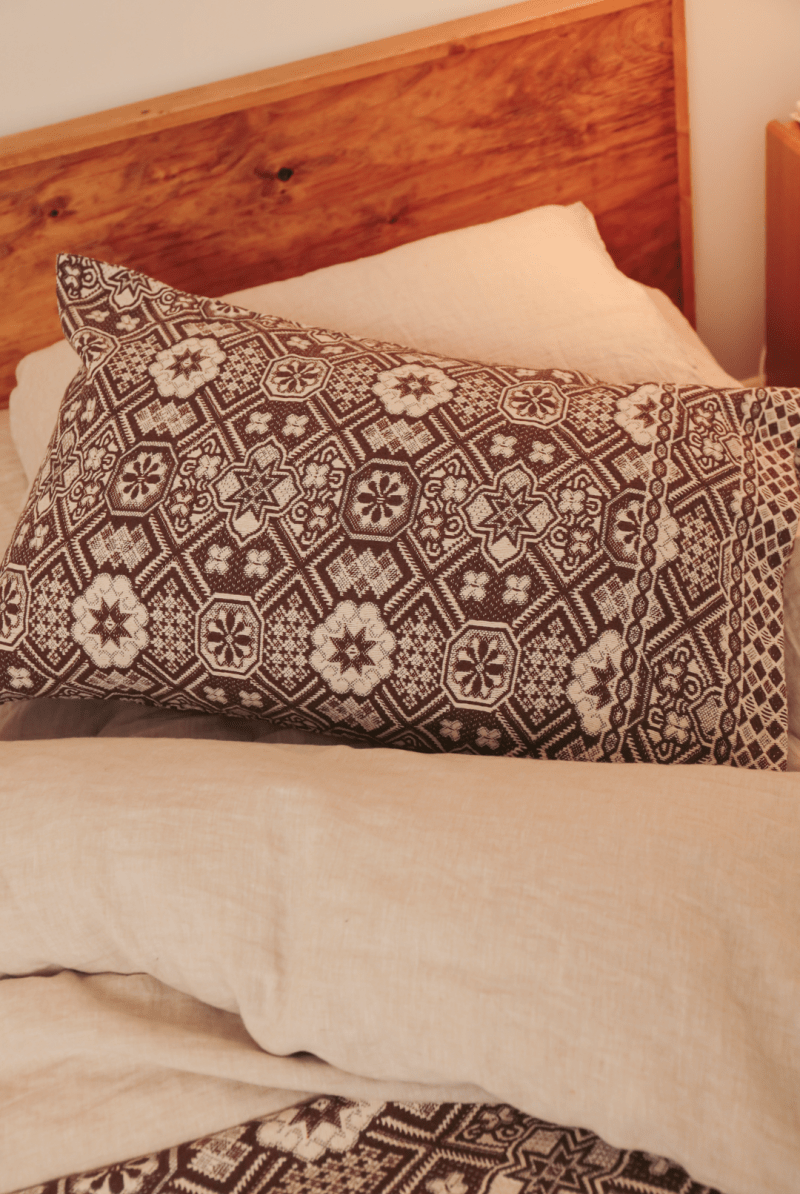 OddBird Blankets Sage Green Mosaic Handwoven Pillowcases