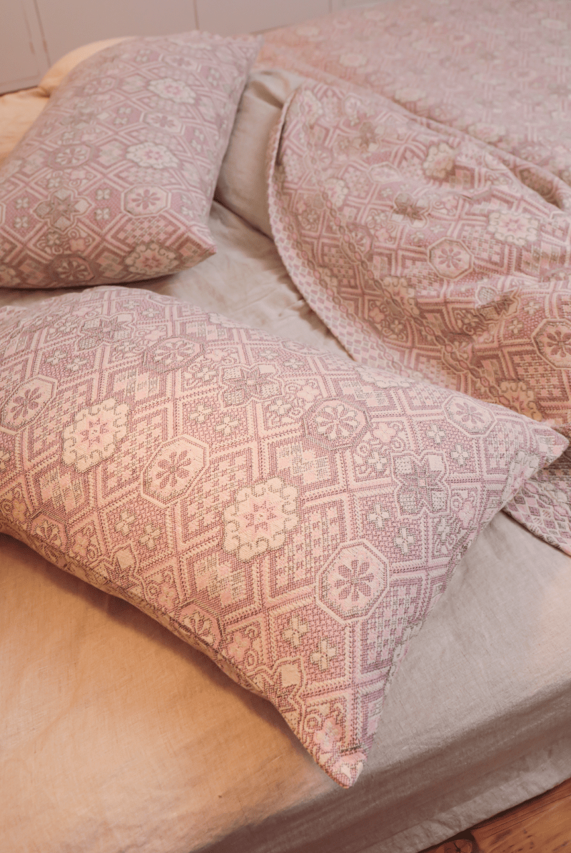 OddBird Blankets Sage Green Mosaic Handwoven Pillowcases