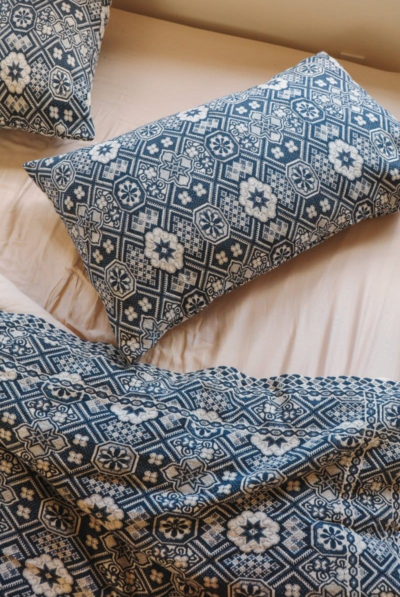 OddBird Blankets Sage Green Mosaic Handwoven Pillowcases