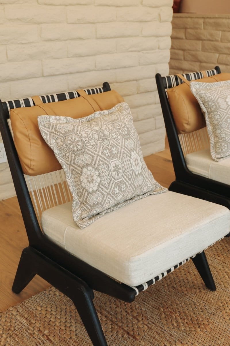 OddBird Blankets Perfect Neutral Mosaic Handwoven Throw Pillow