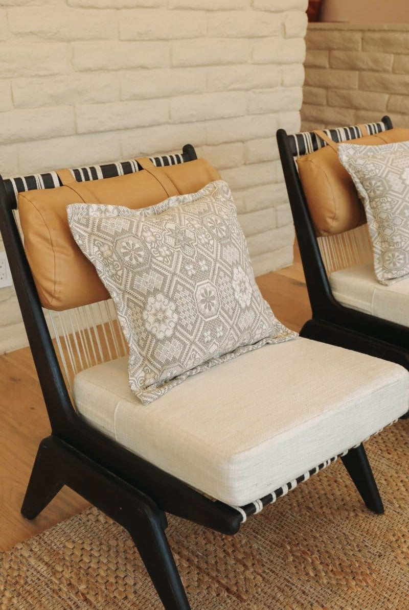 OddBird Blankets Chocolate Brown Mosaic Handwoven Throw Pillow